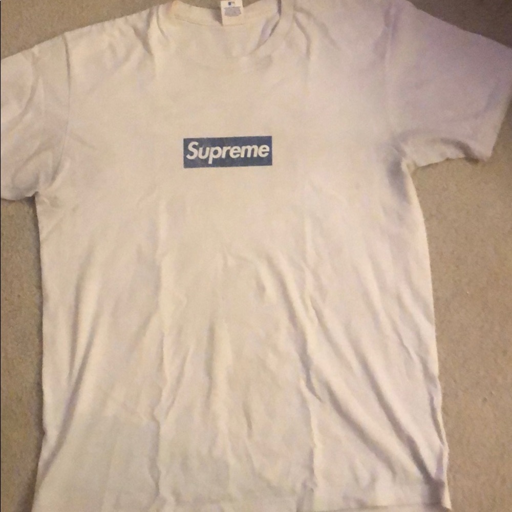 Supreme Yankees Box logo tee